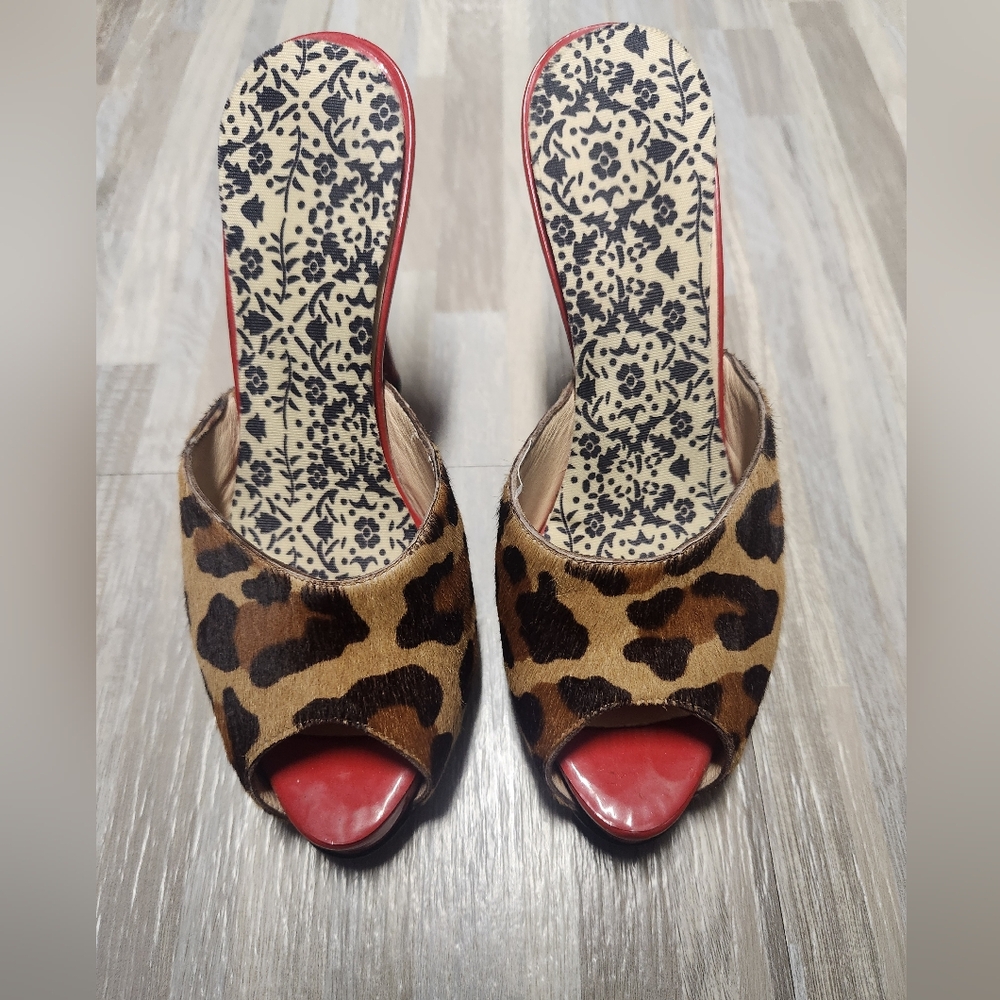 Christian Louboutin Leopard Mules 38